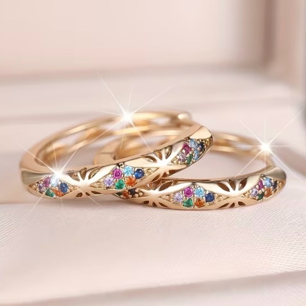 Classic Fashion Synthetic Zirconia Earrings. - Picture 3 of 4